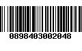 Código de Barras 0898403002048