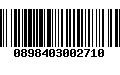 Código de Barras 0898403002710