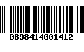 Código de Barras 0898414001412