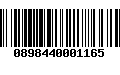 Código de Barras 0898440001165