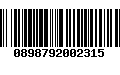 Código de Barras 0898792002315