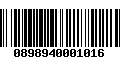 Código de Barras 0898940001016