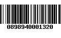 Código de Barras 0898940001320