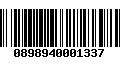 Código de Barras 0898940001337