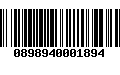 Código de Barras 0898940001894