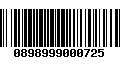 Código de Barras 0898999000725