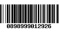 Código de Barras 0898999012926