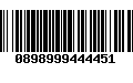 Código de Barras 0898999444451
