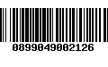 Código de Barras 0899049002126