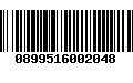 Código de Barras 0899516002048