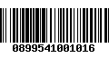 Código de Barras 0899541001016