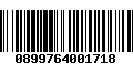 Código de Barras 0899764001718