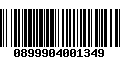 Código de Barras 0899904001349