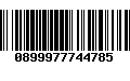 Código de Barras 0899977744785