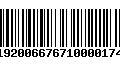Código de Barras 0919200667671000017498