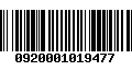 Código de Barras 0920001019477