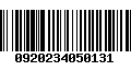 Código de Barras 0920234050131