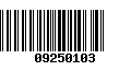 Código de Barras 09250103