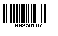 Código de Barras 09250107