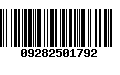 Código de Barras 09282501792