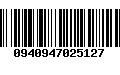 Código de Barras 0940947025127