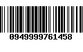 Código de Barras 0949999761458