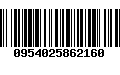 Código de Barras 0954025862160