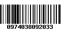 Código de Barras 0974038092033