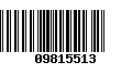 Código de Barras 09815513