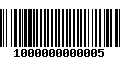 Código de Barras 1000000000005