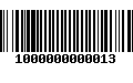 Código de Barras 1000000000013