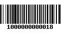 Código de Barras 1000000000018