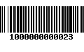 Código de Barras 1000000000023