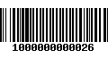 Código de Barras 1000000000026