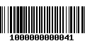 Código de Barras 1000000000041