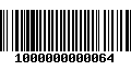 Código de Barras 1000000000064