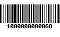 Código de Barras 1000000000068