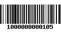 Código de Barras 1000000000105