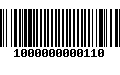 Código de Barras 1000000000110