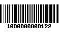 Código de Barras 1000000000122