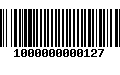 Código de Barras 1000000000127