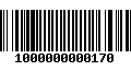 Código de Barras 1000000000170