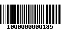 Código de Barras 1000000000185