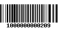 Código de Barras 1000000000209