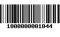 Código de Barras 1000000001044