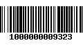 Código de Barras 1000000009323