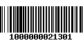 Código de Barras 1000000021301