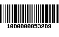 Código de Barras 1000000053289