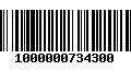 Código de Barras 1000000734300