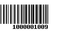 Código de Barras 1000001009